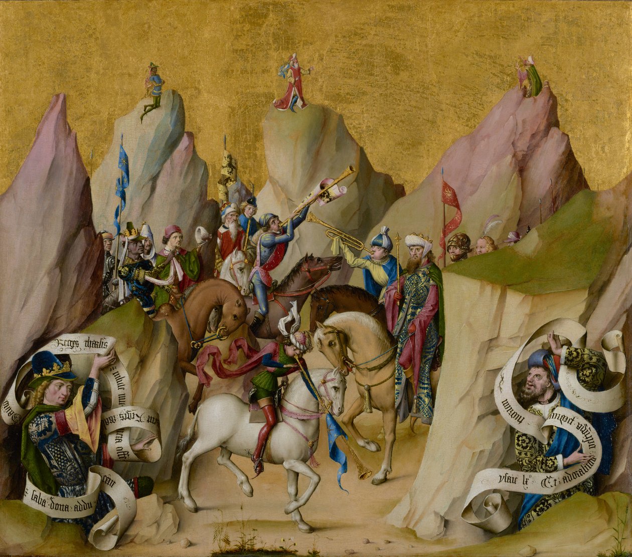 Spotkanie Trzech Króli z Dawidem i Izajaszem (recto); Wniebowzięcie Najświętszej Marii Panny (verso) autorstwa Master of the St. Bartholomew Altarpiece