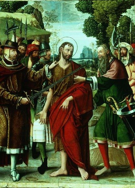 Aresztowanie św. Jana Chrzciciela (panel) autorstwa Master of the St. Johns Retable