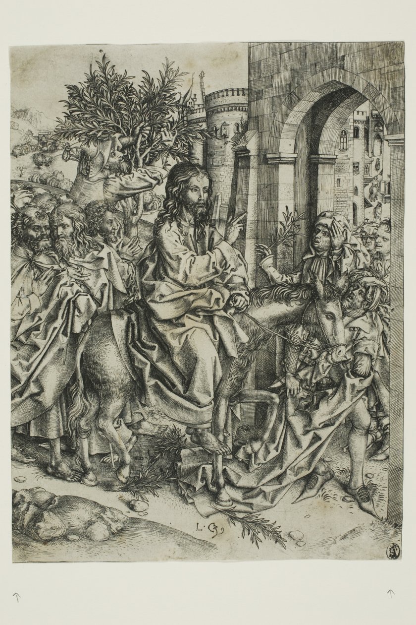 Wjazd Chrystusa do Jerozolimy autorstwa Master of the Strache Altar
