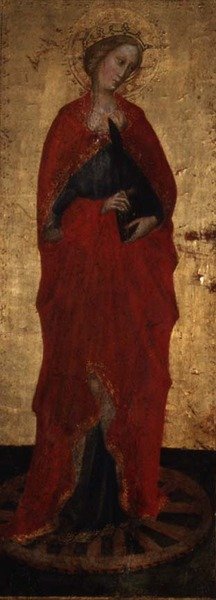 Św. Katarzyna (tempera na panelu) autorstwa Master of the Straus Madonna