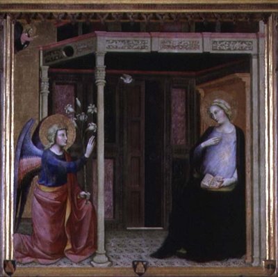 Zwiastowanie (tempera na panelu) autorstwa Master of the Straus Madonna