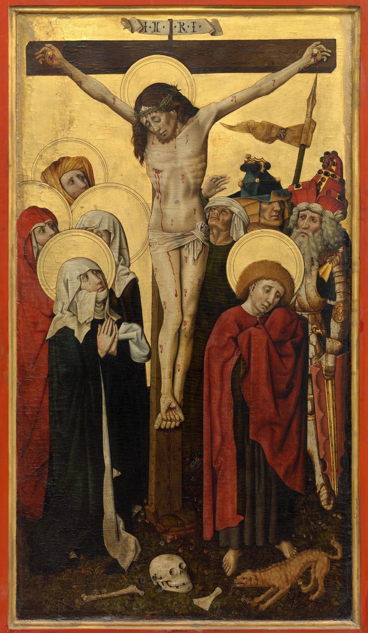 Ukrzyżowanie (tempera i olej na płótnie) autorstwa Master of the Straus Madonna