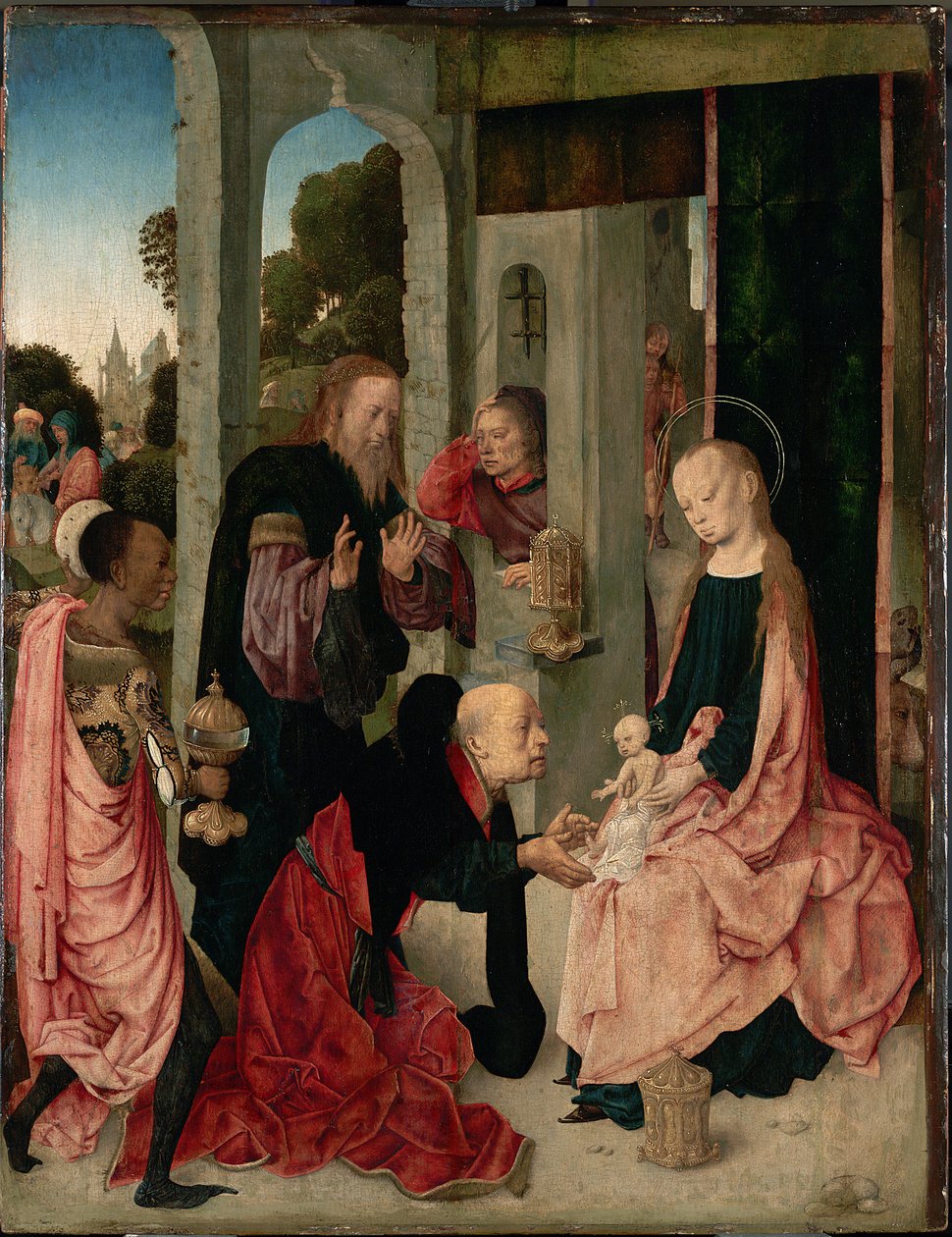 Niemiecki: Die Anbetung der Könige Adoracja królów autorstwa Master of the Virgo Inter Virgines