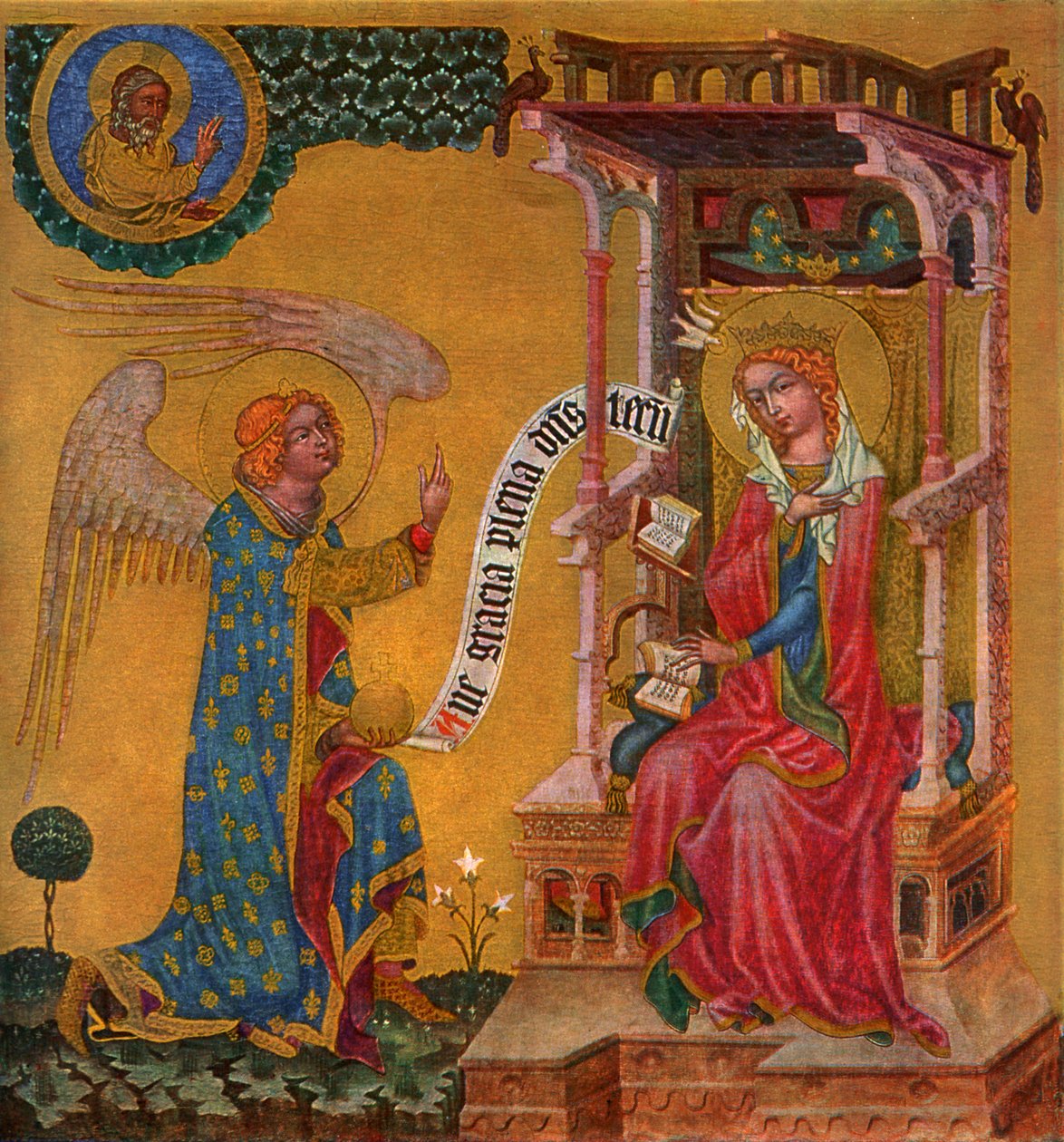 „Zwiastowanie NMP”, ok. 1350 1955. autorstwa Master of the Vyssi Brod Altar