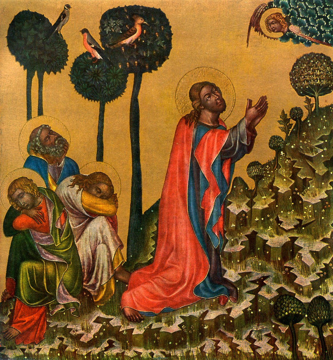 „Jezus w gaju oliwnym”, ok. 1350 1955. autorstwa Master of the Vyssi Brod Altar