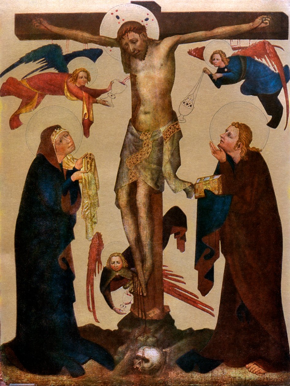 Vyssi Brod „Ukrzyżowanie”, przed 1400 1955 r. autorstwa Master of the Vyssi Brod Altar