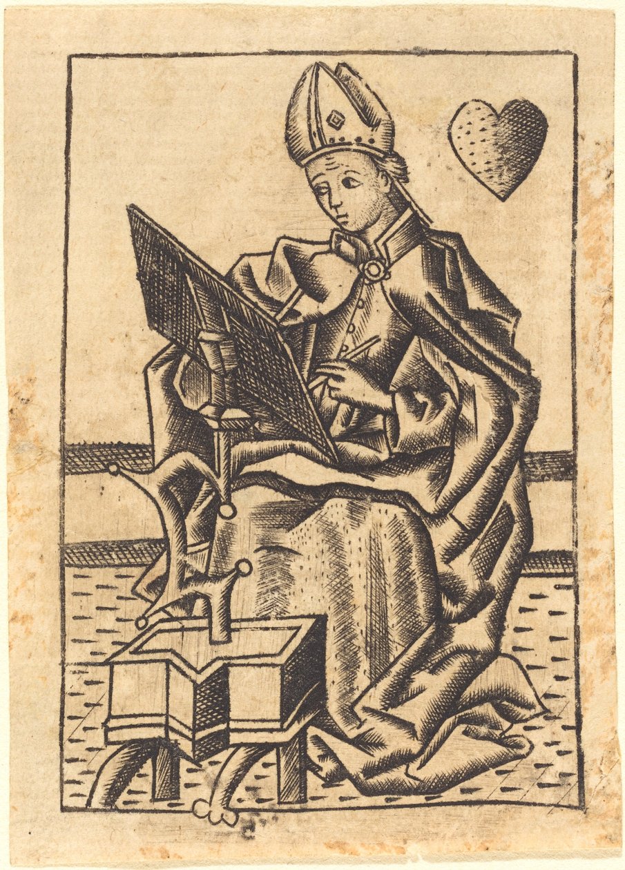 Święty Augustyn autorstwa Master with the Banderoles