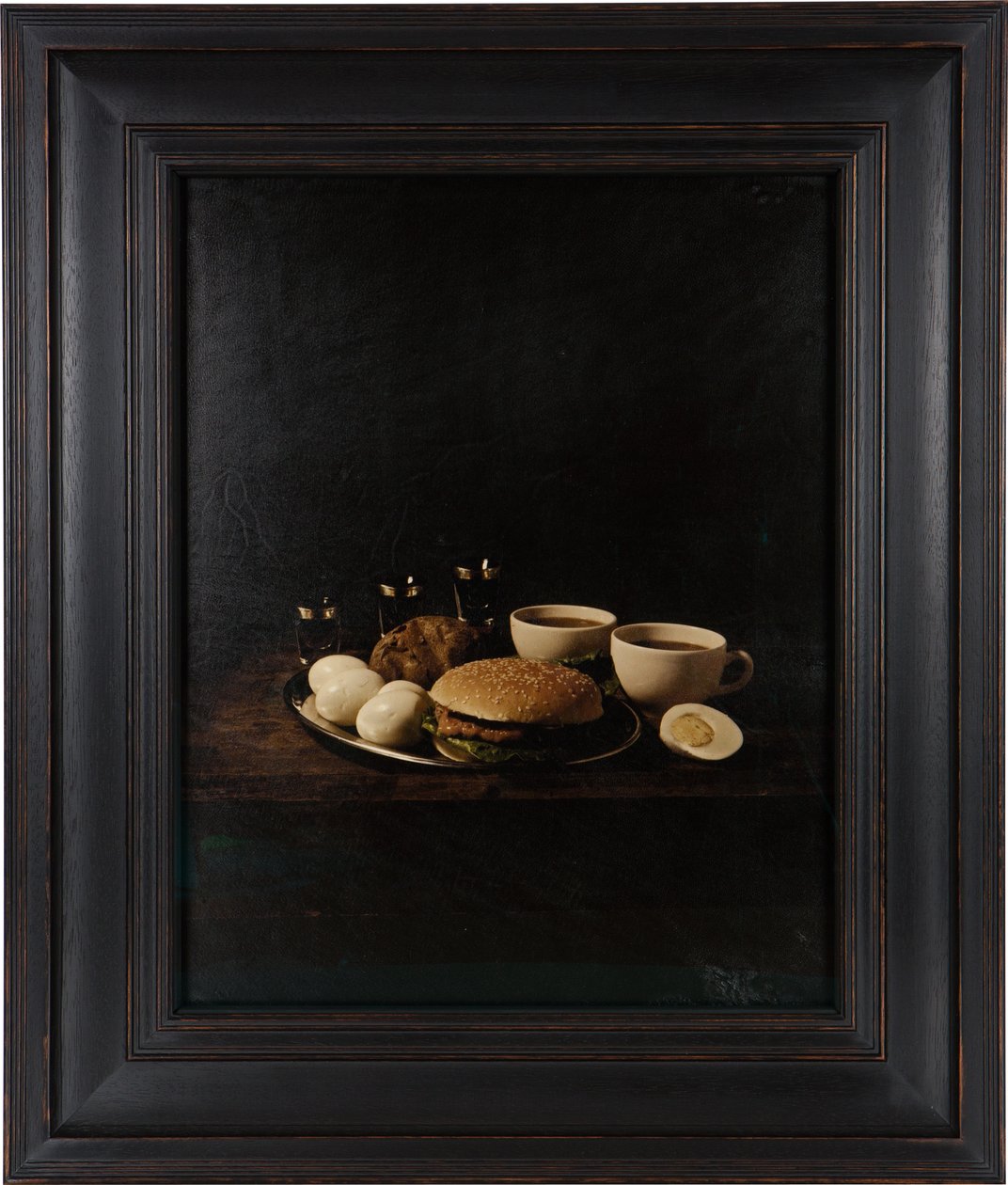 Ostatni posiłek w celi śmierci, Gary Gilmore, 2012 (wydruk cyfrowy na pergaminie z koziej skóry) autorstwa Mat Collishaw