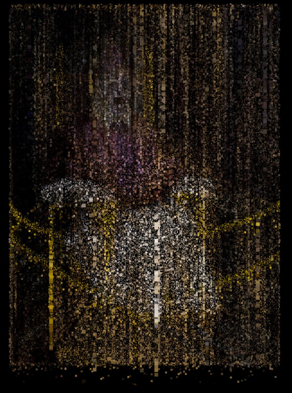 Koniec niewinności, 2009 (ekran, projektor i dysk twardy) autorstwa Mat Collishaw
