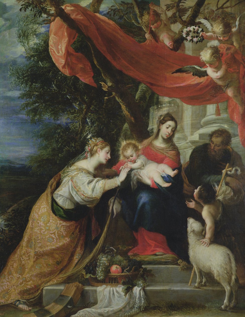 Mistyczna Zaręczyna św Katarzyny, 1660 autorstwa Mateo Cerezo