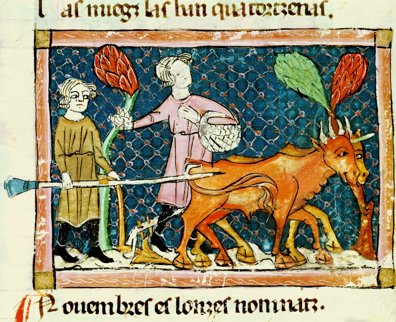 Fol.59 październik: Orka autorstwa Matfre Ermengaut