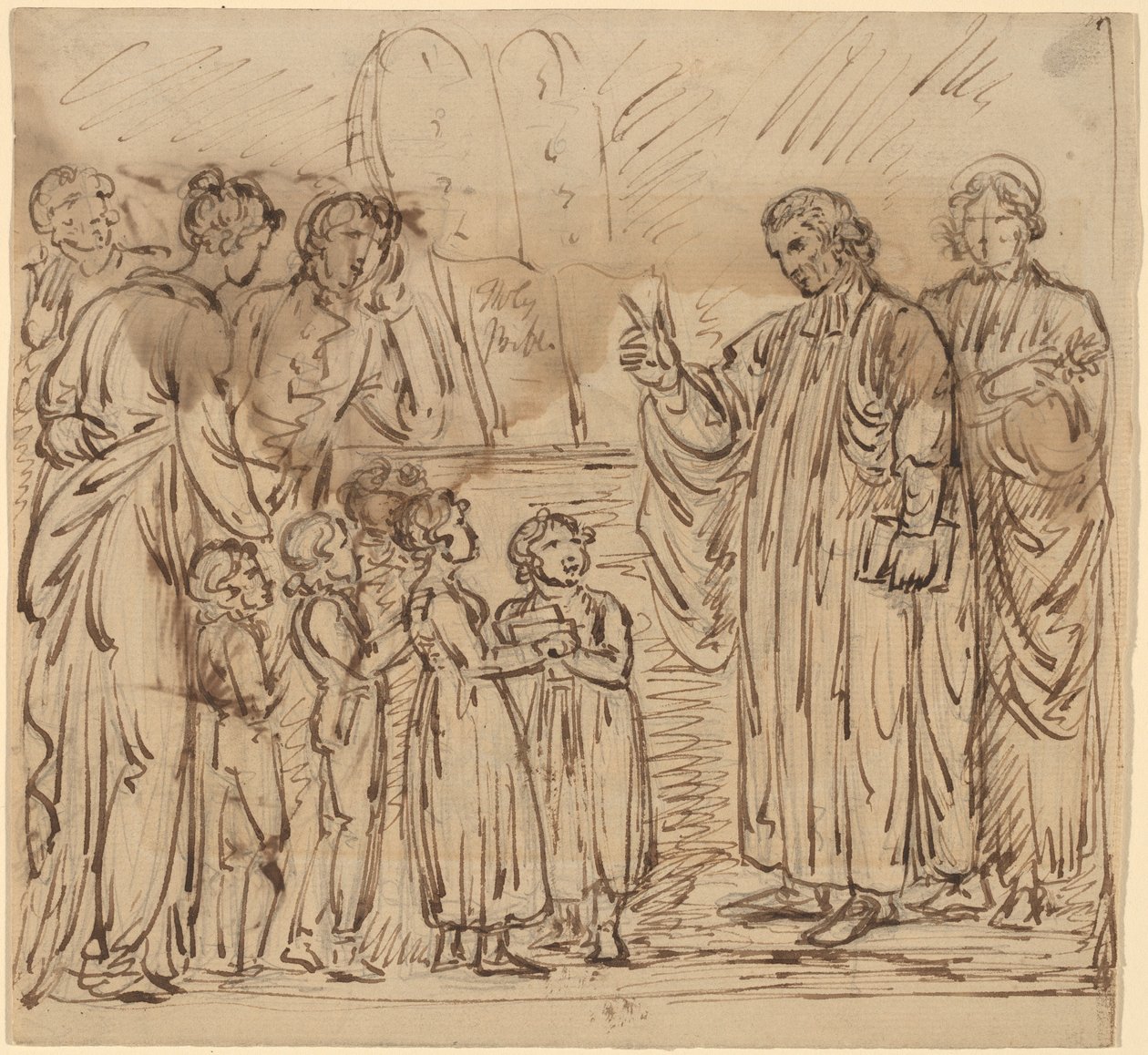 Lekcja biblijna [odbyt] autorstwa Mather Brown