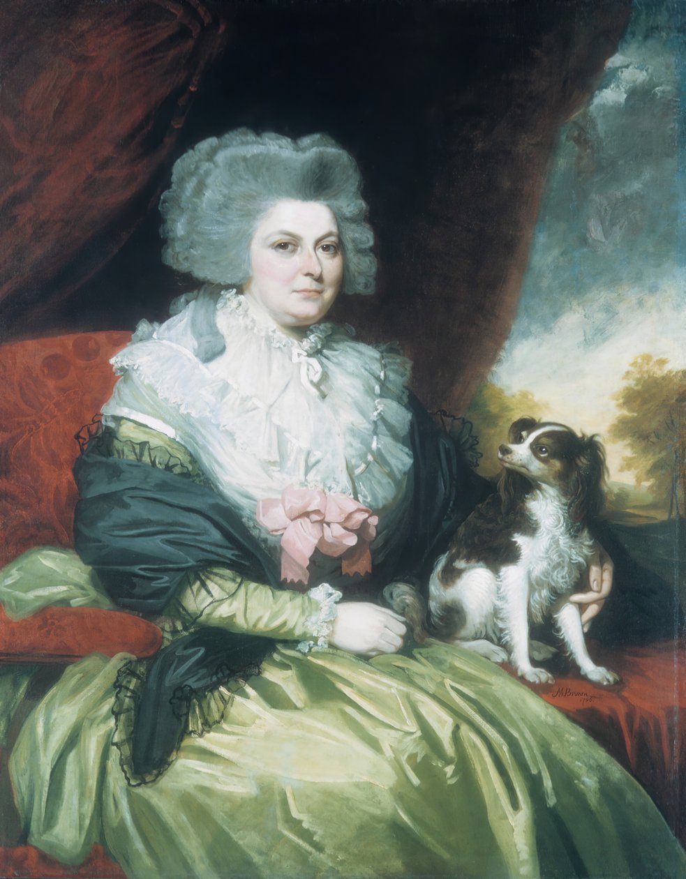 Dama z psem, 1786. autorstwa Mather Brown