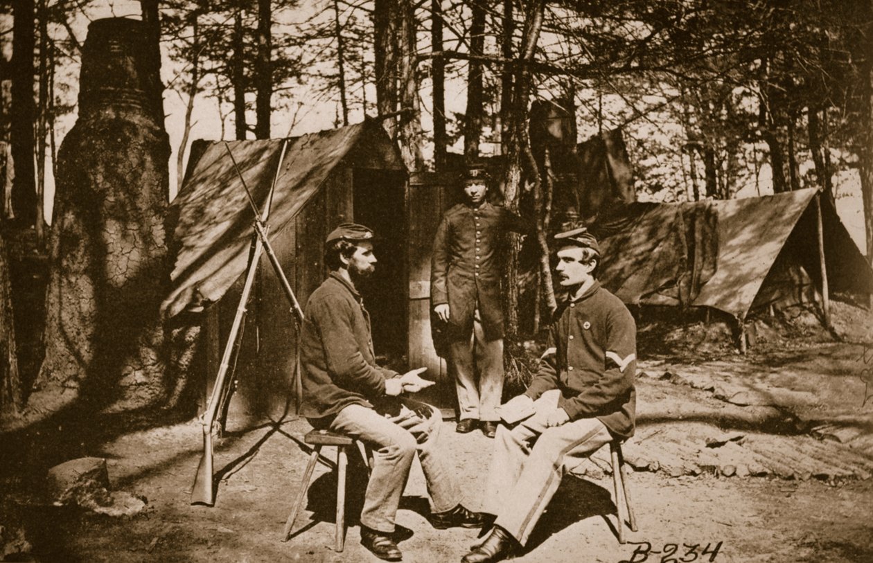 Kemping przed Petersburgiem, 1861-65 autorstwa Mathew B. Brady