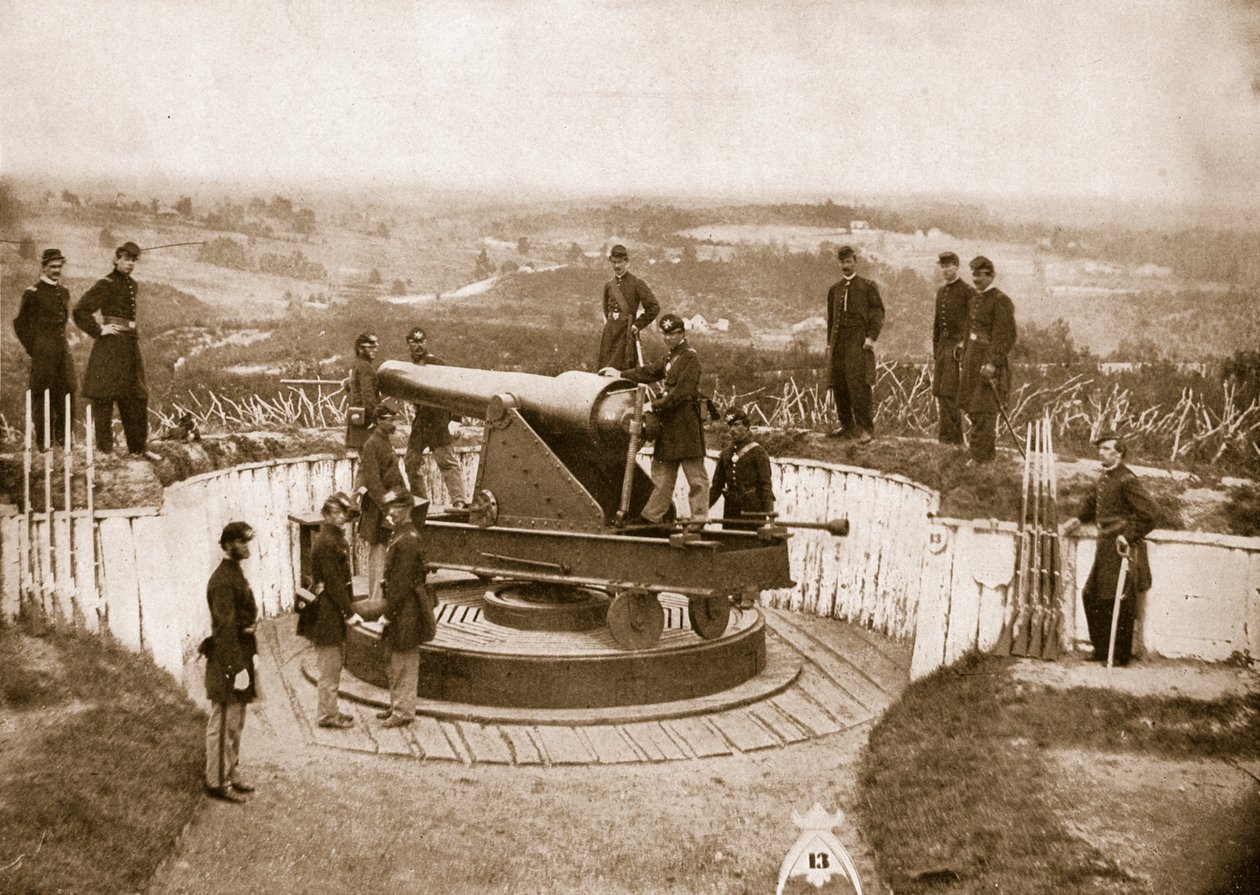 Obrona Waszyngtonu, Fort Totten, 1861-65 autorstwa Mathew B. Brady
