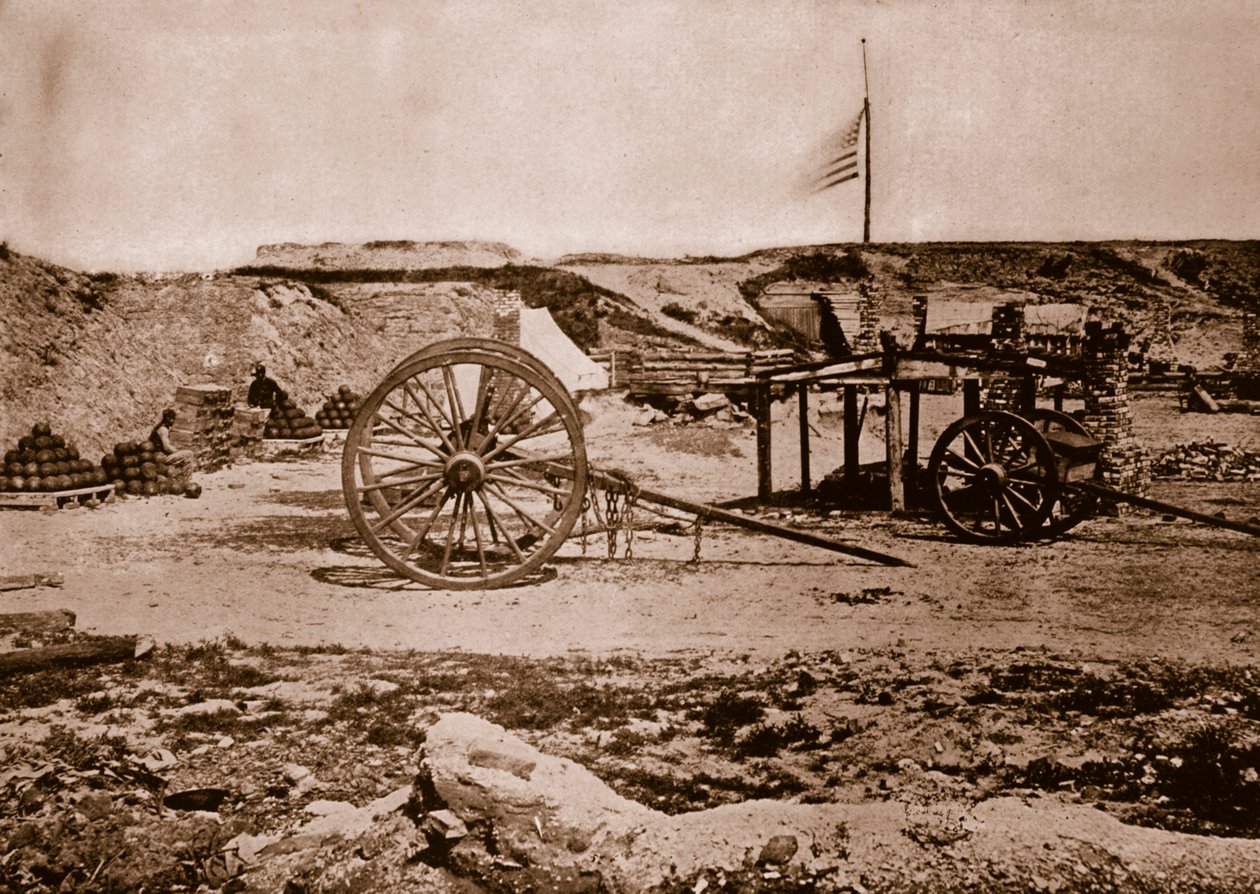 Fort Johnson, Charleston, Karolina Południowa, 1861-65 autorstwa Mathew B. Brady
