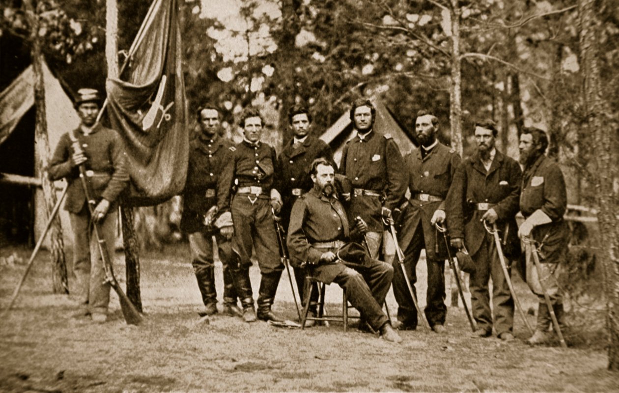 Generał Charles Devens i sztab, 1861-65 autorstwa Mathew B. Brady