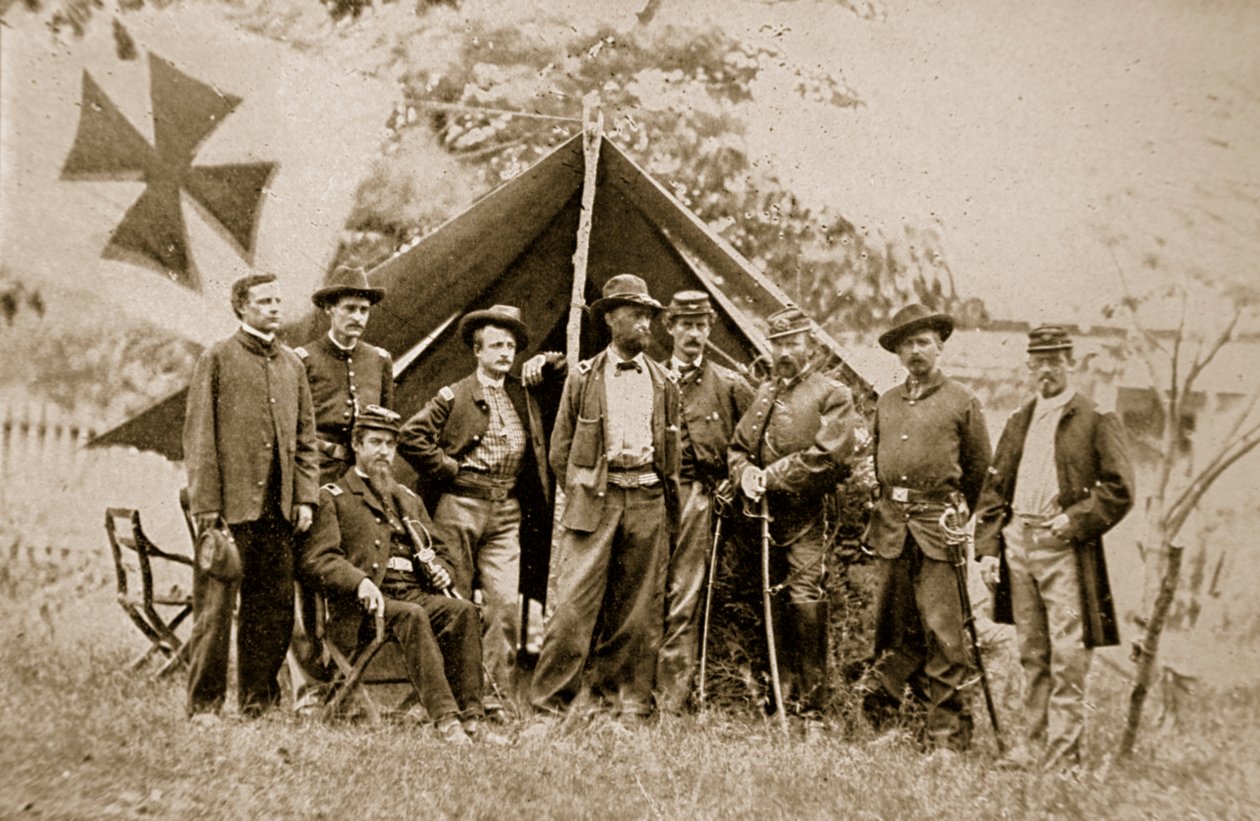 Generał Charles Griffin i oficerowie, 1861-65 autorstwa Mathew B. Brady