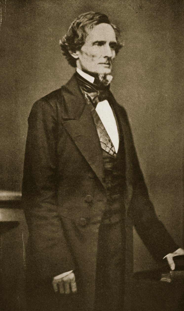 Jefferson Davis, prezydent Konfederacji Południowej, 1859-60 autorstwa Mathew B. Brady