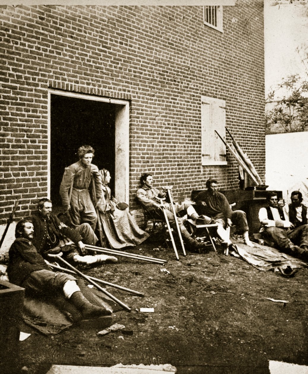 Unia ranna pod Fredericksburgiem, Wirginia, 1863 r. autorstwa Mathew B. Brady