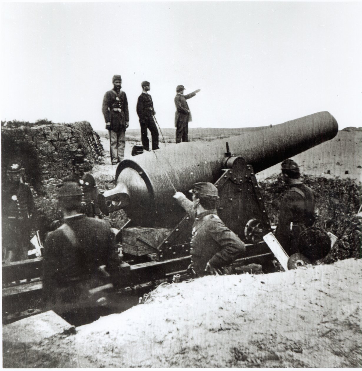 Bateria artylerii Armii Federalnej podczas wojny secesyjnej, 1862 autorstwa Mathew B. Brady