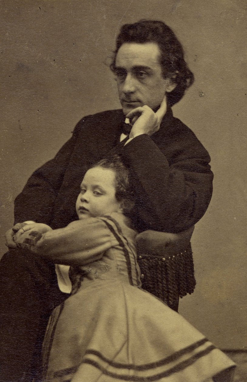 Edwin Booth i jego córka Edwina autorstwa Mathew B. Brady