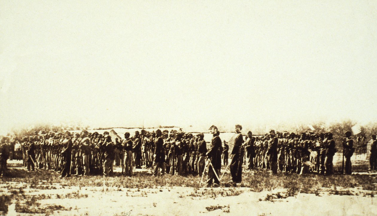 Pierwsza Piechota Kolorowa USA, wyd. ok. 1860 (zdjęcie w sepii) autorstwa Mathew B. Brady