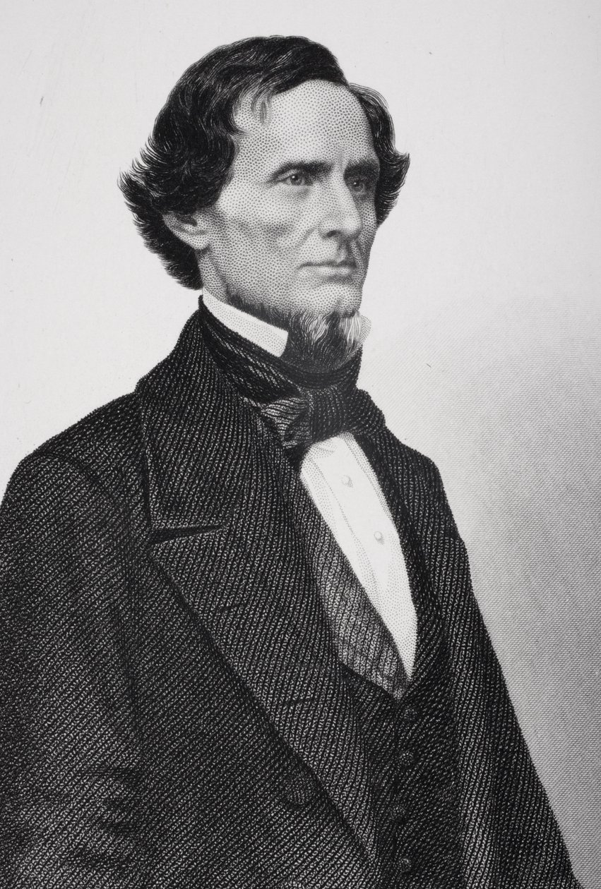Portret Jeffersona Davisa (1808-1889) (detal z 254703) autorstwa Mathew B. Brady