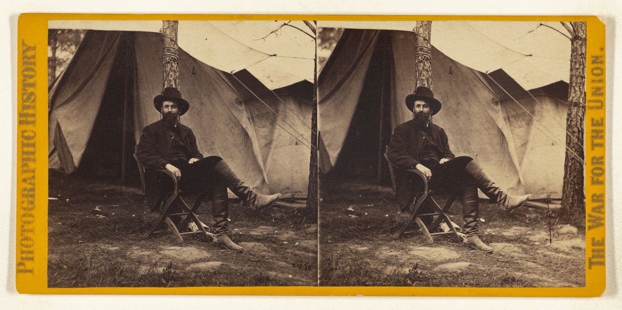 Dana, zastępca sekretarza ds. wojny; zdjęcie wykonane w kwaterze głównej gen. Granta w stanie Wirginia. autorstwa Mathew B. Brady