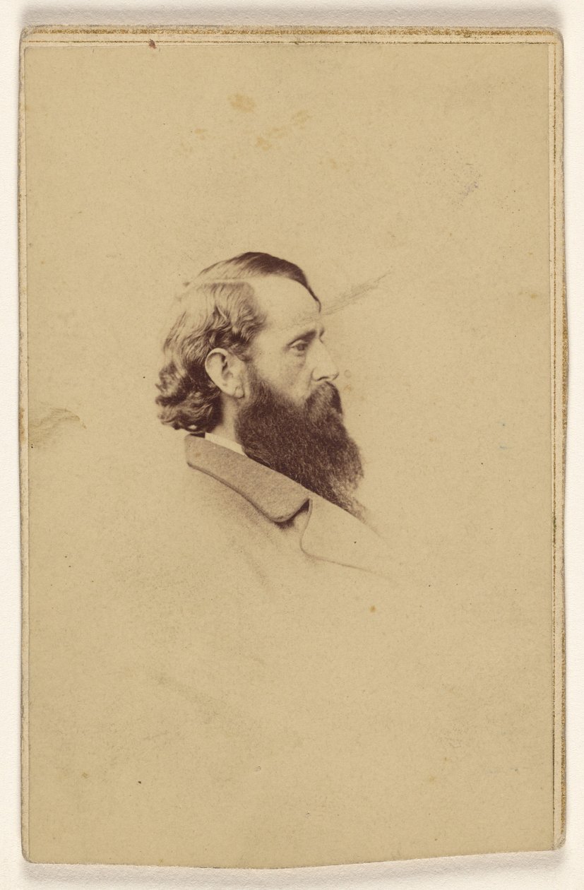 [Niezidentyfikowany mężczyzna z długą brodą z profilu]. autorstwa Mathew B. Brady