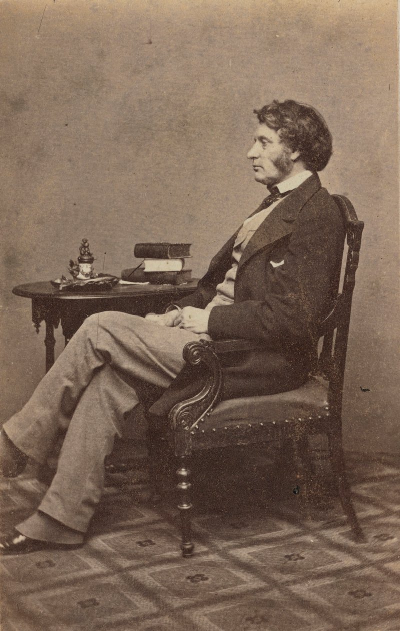 Carte-de-visite portret Charlesa Sumnera, lata 60. XIX wieku. autorstwa Mathew Brady