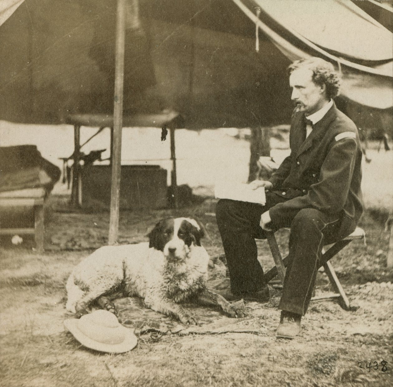 Generał Custer (1839-76) w swojej siedzibie, c.1864 autorstwa Mathew B. Brady