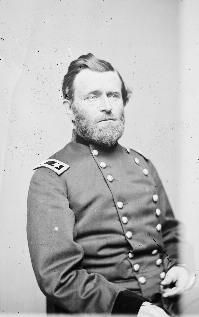 Gen. dyw. Ulysses S. Grant, oficer Armii Federalnej, 1861-5 autorstwa Mathew B. Brady