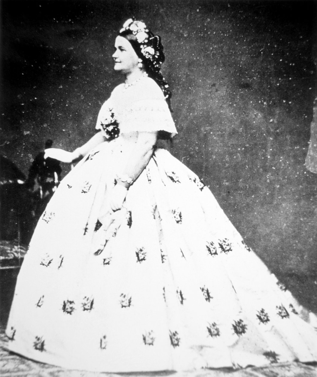 Mary Lincoln (1818-82) 1861 (zdjęcie czarno-białe) autorstwa Mathew Brady