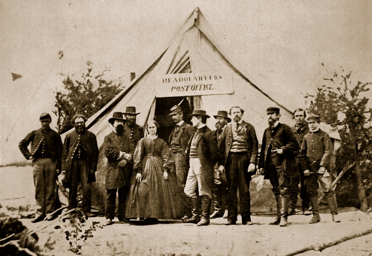 Poczta, Komenda Główna Armii Potomaku, 1861-65 autorstwa Mathew B. Brady