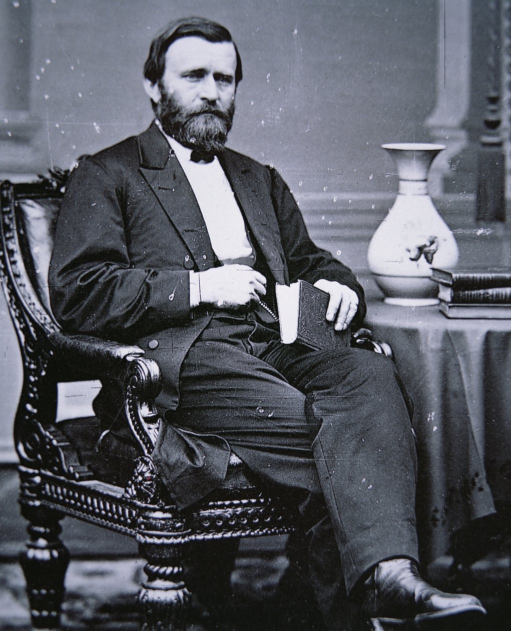 Ulysses Simpson Grant (1822-85) (zdjęcie czarno-białe) autorstwa Mathew Brady