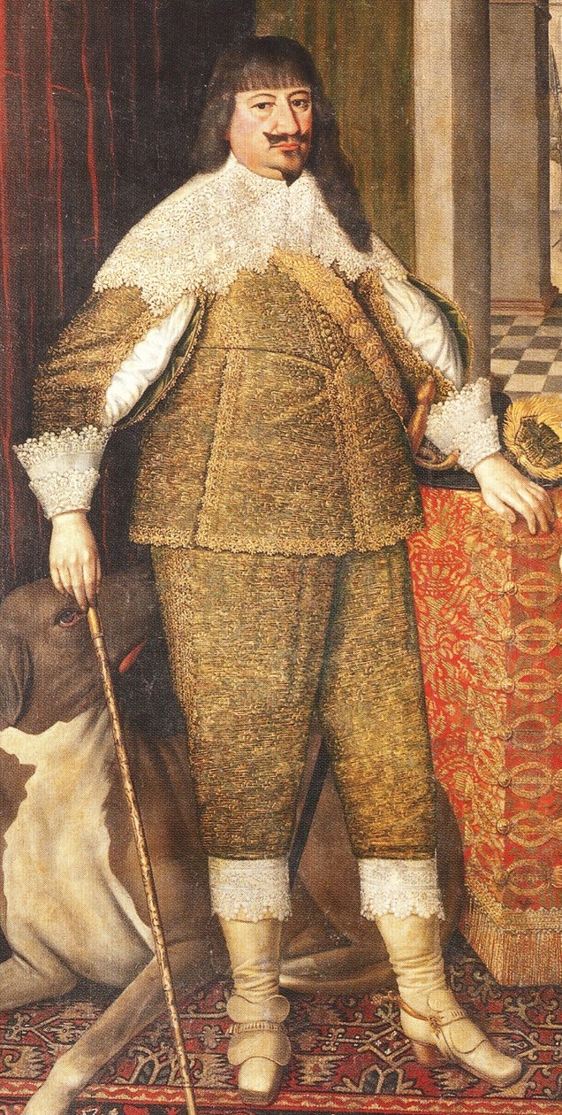 Portret Jerzego Wilhelma, elektora brandenburskiego, detal autorstwa Mathias Czwiczek