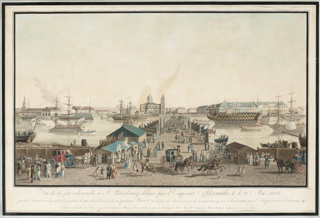 Pierwsza rocznica Petersburga obchody stulecia miasta w maju 1803 r. 1804 r. autorstwa Mathias Gabriel Lory