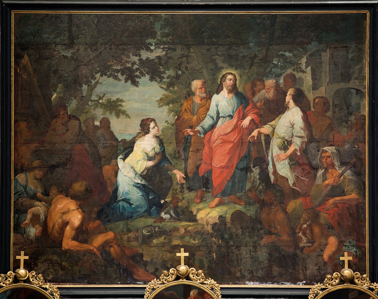 Kościół parafialny (kościół parafialny św. Marcina). obraz. „Jezus i Samarytanka”. Mateusza DeVischa. autorstwa Mathias de Visch