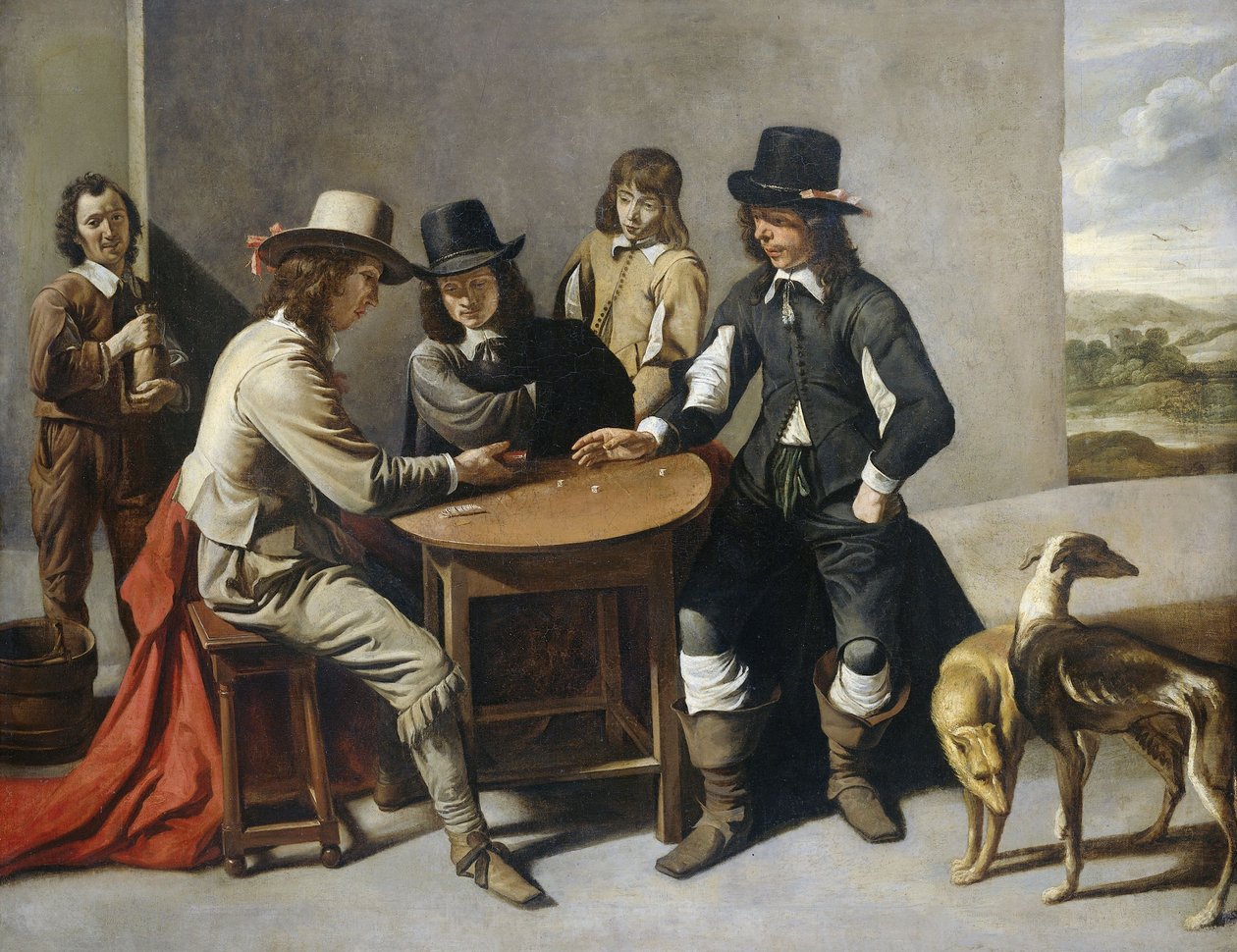 Gracze w kości, 1630-80 autorstwa Mathieu Le Nain
