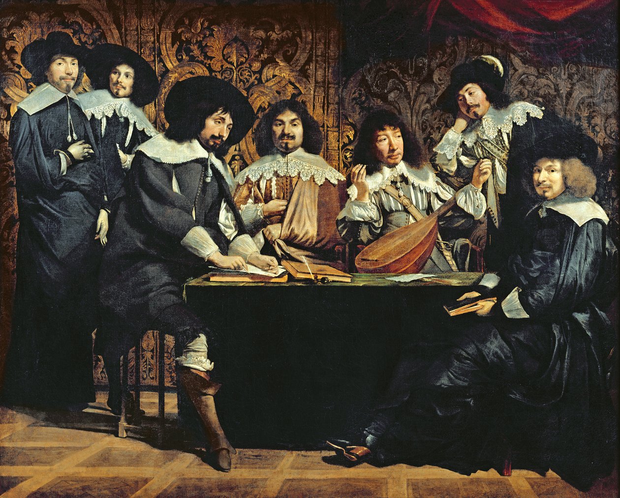 Akademia, czyli Spotkanie Amatorów, ok. 1640 autorstwa Mathieu Le Nain