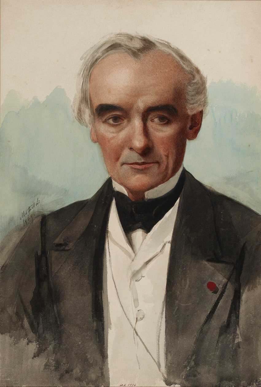 Portret pisarza Prospera Mérimée 1803-1870, 1869. autorstwa Mathilde Bonaparte