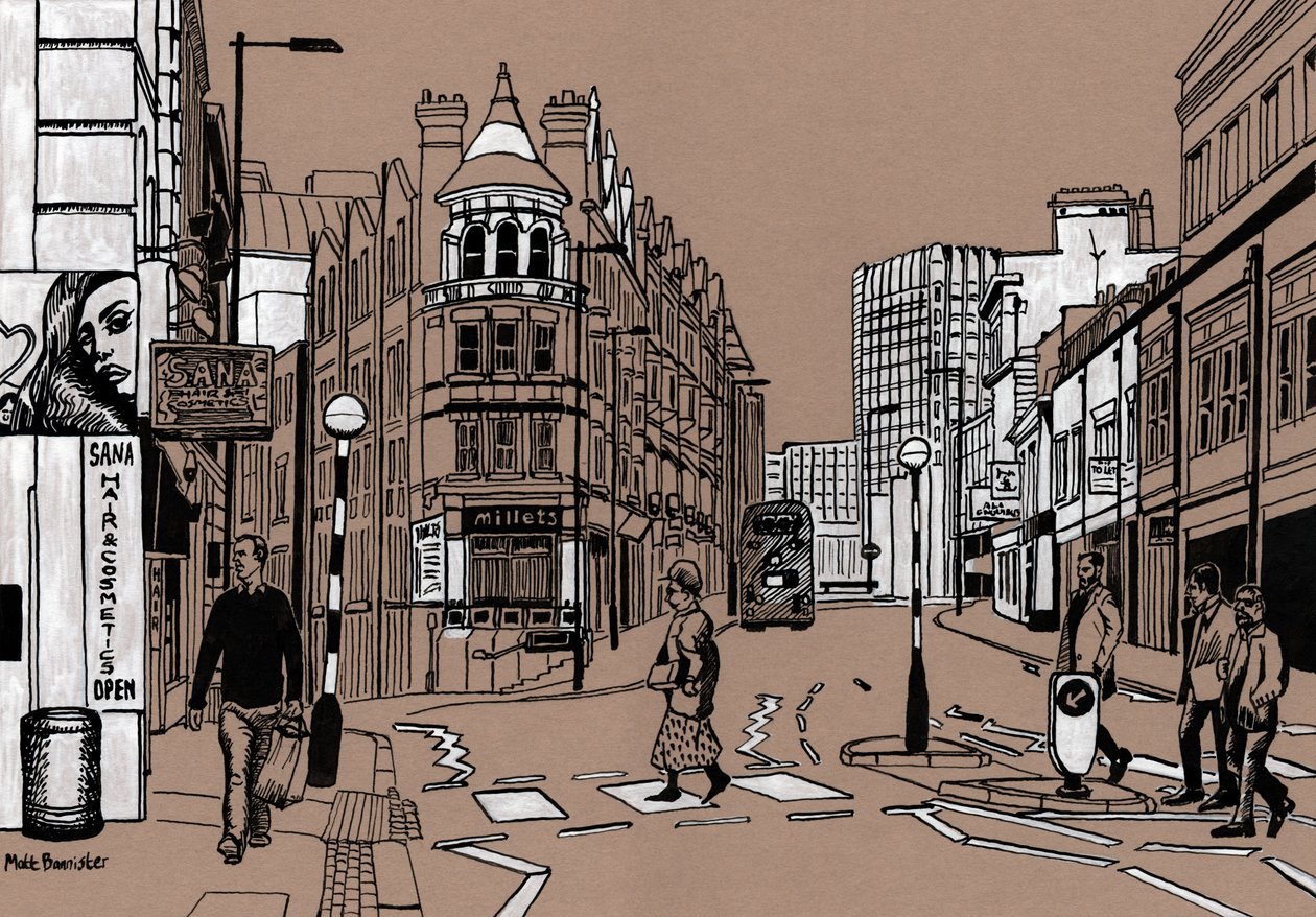 Croydon High Street, 2016 r. autorstwa Matt Bannister