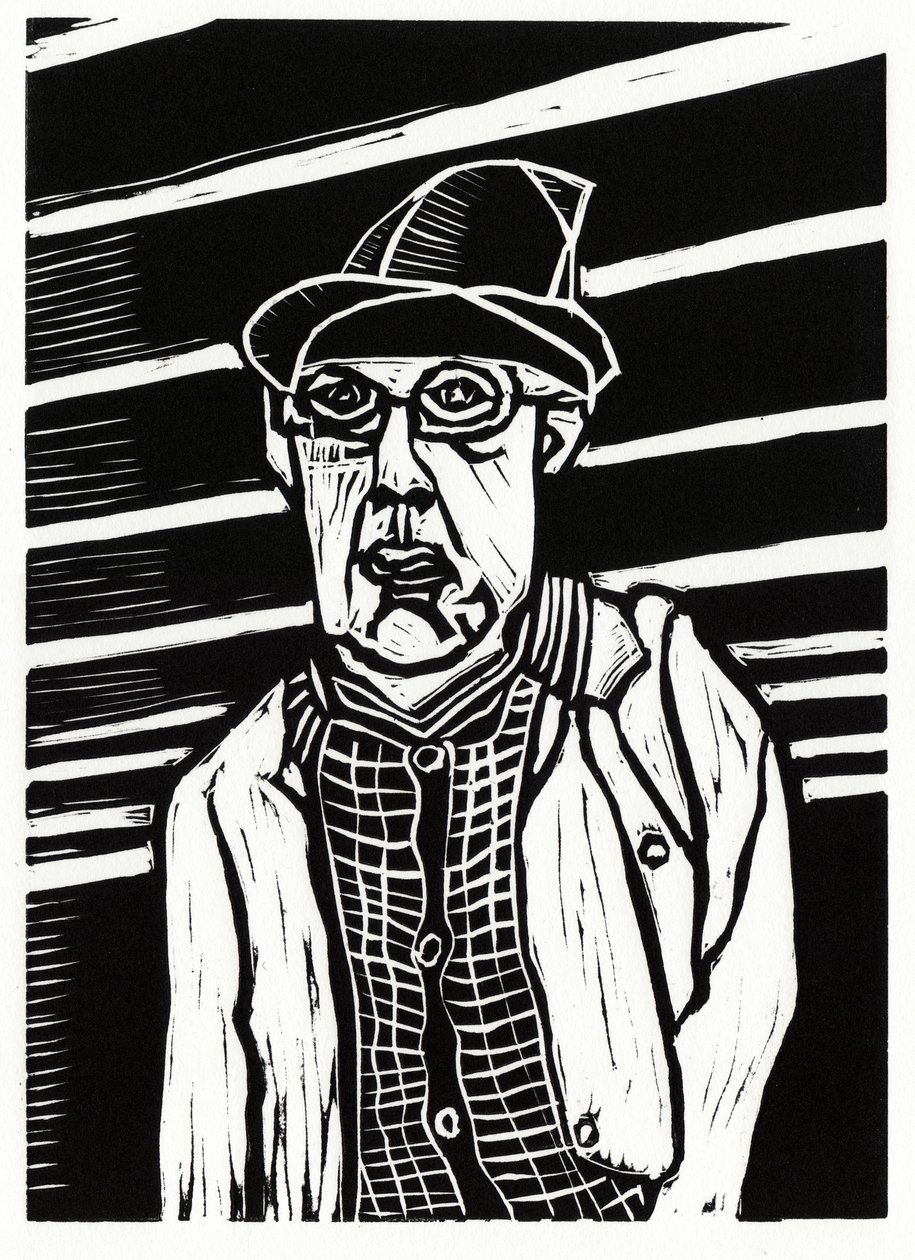 Southwark Man, 2013 (linoryt) autorstwa Matt Bannister