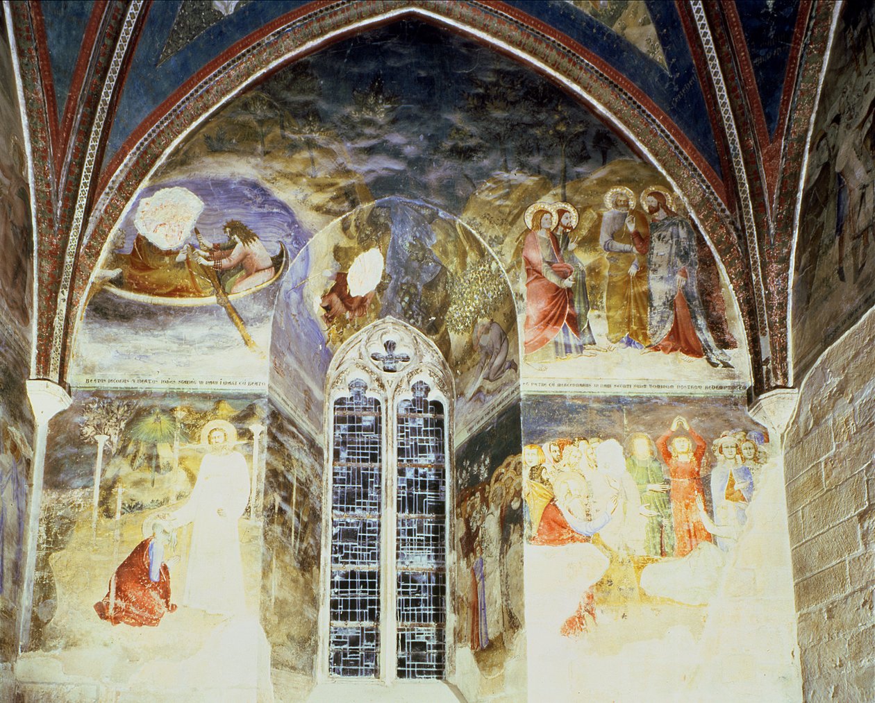 Sceny z życia św. Jana Ewangelisty, z kaplicy św. Jana, 1347 autorstwa Matteo Giovanetti