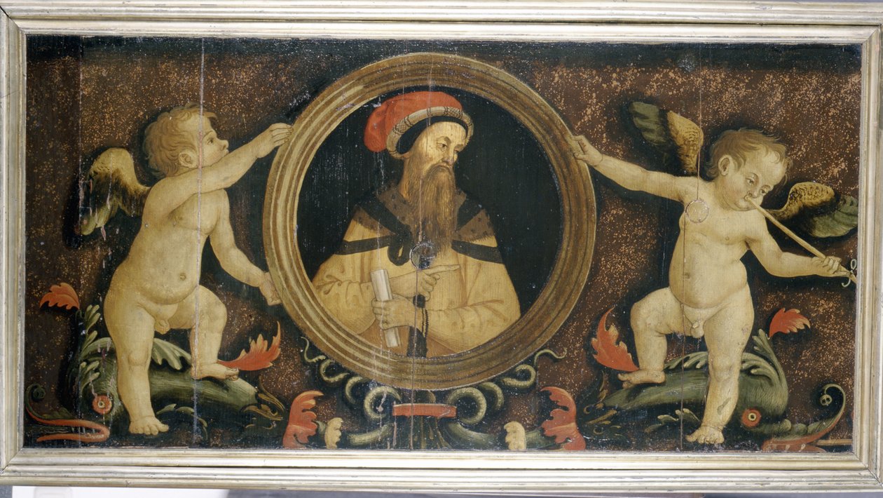 Portret męski z puttami, ok. 1510-15 (tempera na sosnie) autorstwa Matteo di Giuliano di Lorenzo Balducci