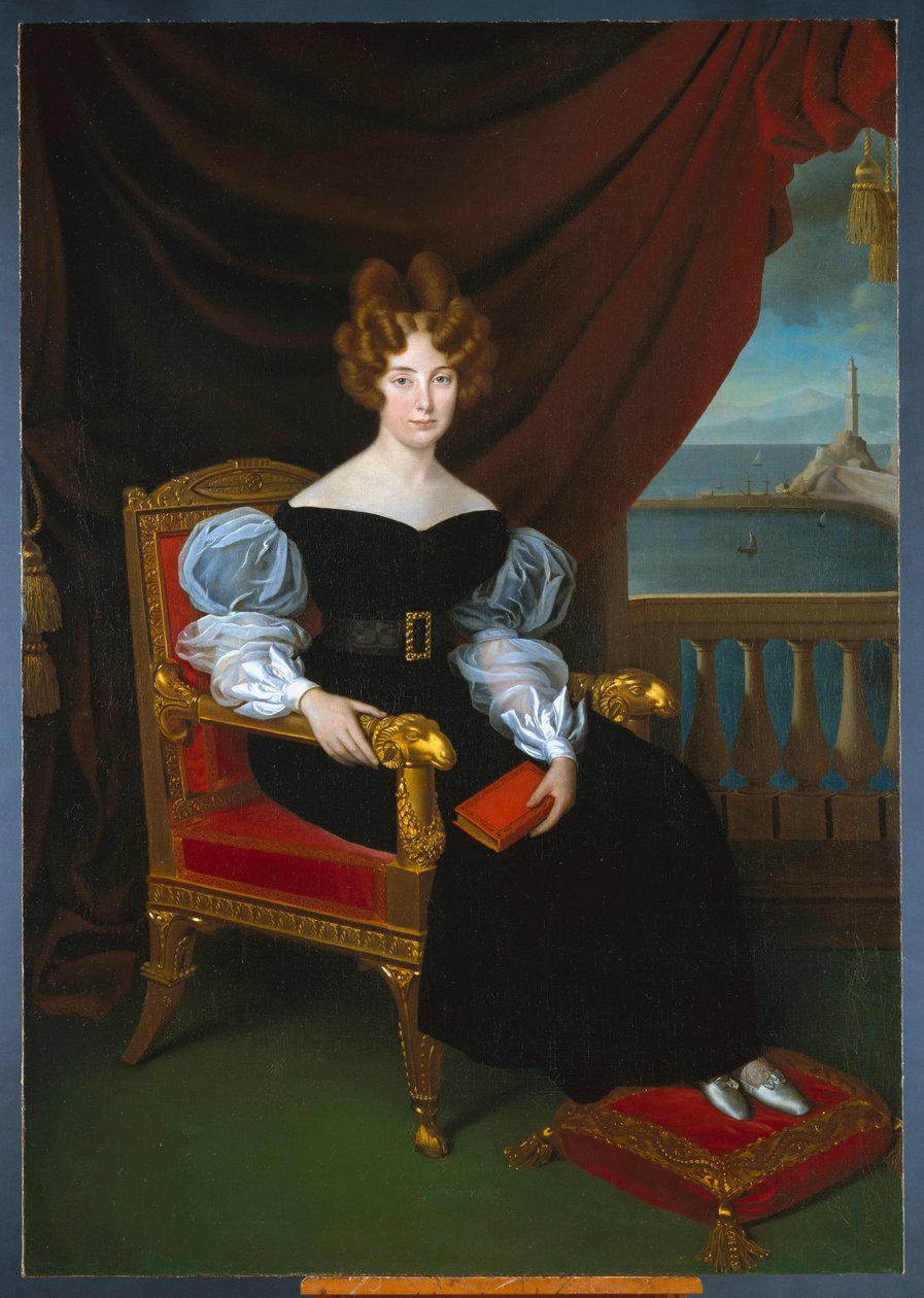 Maria Brignole Sale De Ferrari, Duchess of Galliera (1811-1888) ”Obraz Matteo Antonio Picasso (1794-1879) Wymiary 191x133 cm Geny, Nowe muzea uliczne autorstwa Matteo Antonio Picasso