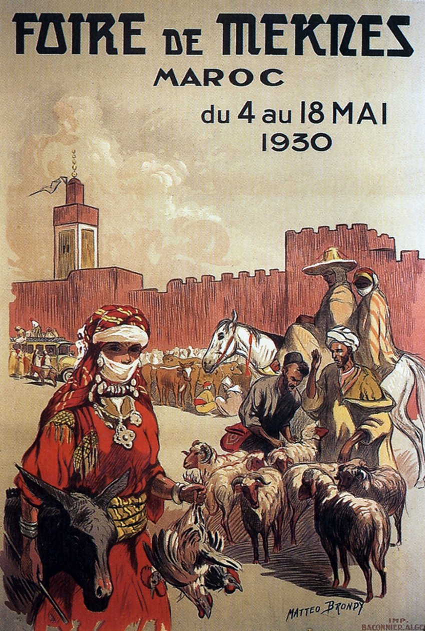 Plakat na targi w Meknes, Maroko autorstwa Matteo Brondy