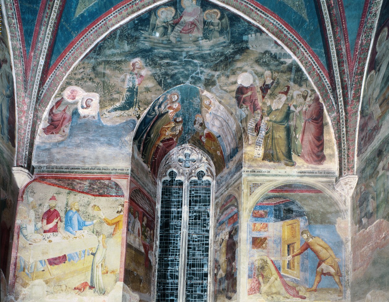 Sceny z życia św. Jana Chrzciciela, z kaplicy św. Jana, 1346-48 (zob. także 87124 i 1778223) autorstwa Matteo Giovanetti
