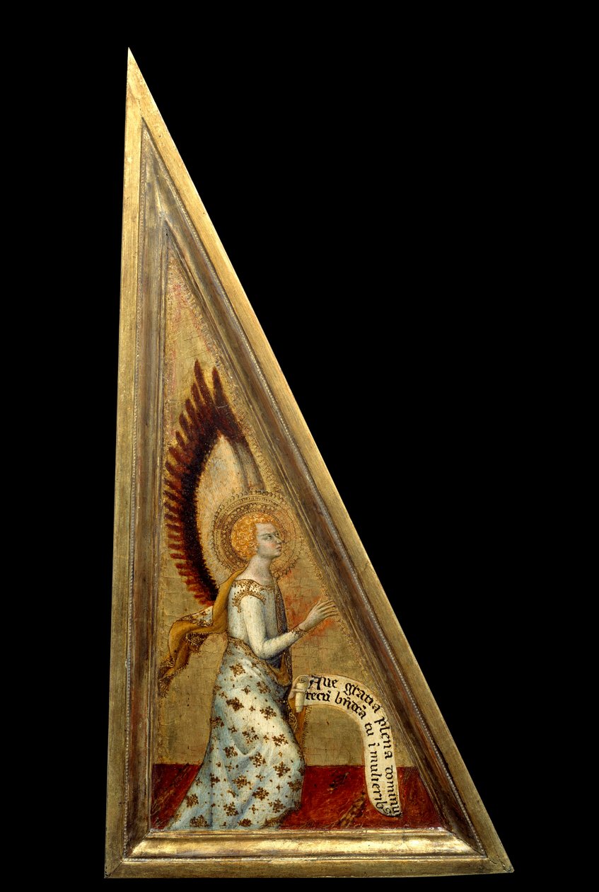 Anioł Zwiastowania. Obraz Matteo Giovanetti (1300-1369) XIV wiek autorstwa Matteo Giovanetti